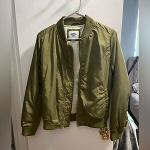 Olive green bomber jacket